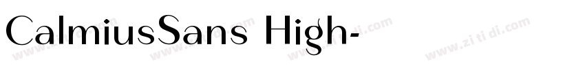 CalmiusSans High字体转换